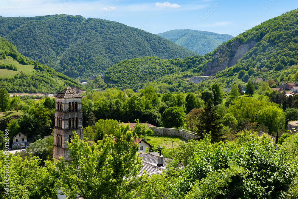 Saint Mary Church, dominant of the city Jajce in Bosnia and Herzegovina