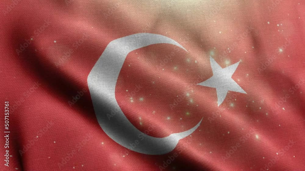 waving turkish flag