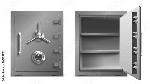 Safe Lockers Doors Composition