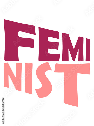 Schriftzug Feminist cool 