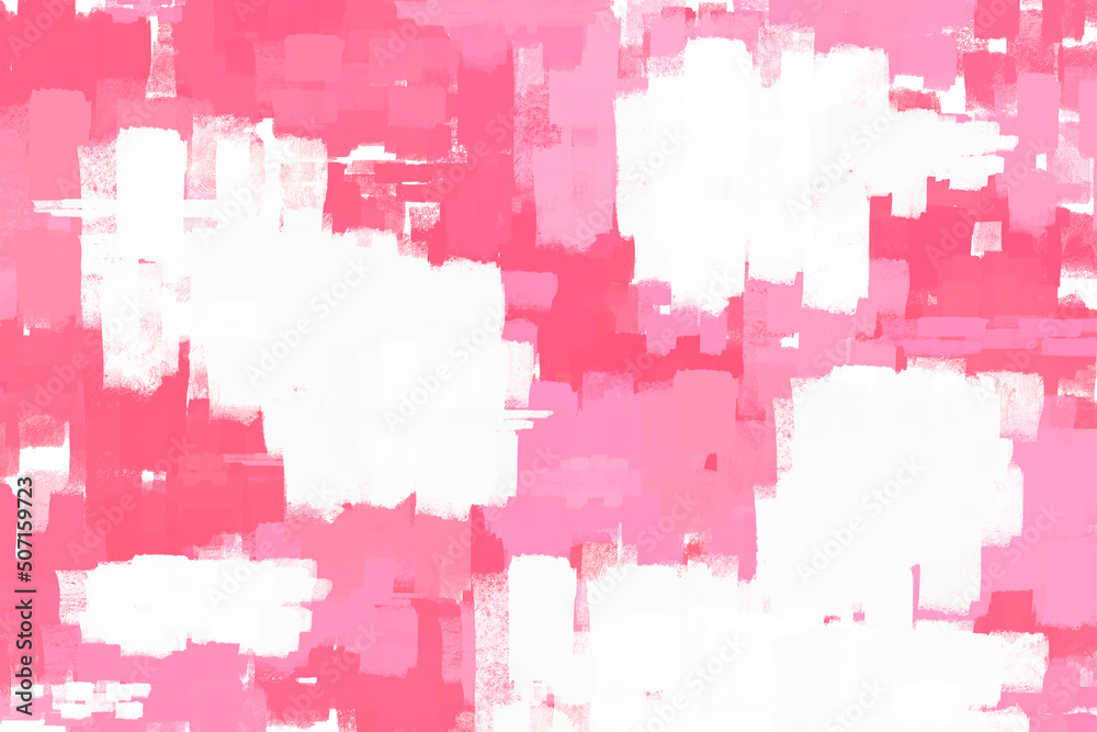 Fondo textura de pinceladas rosa sobre un fondo blanco. Copy space