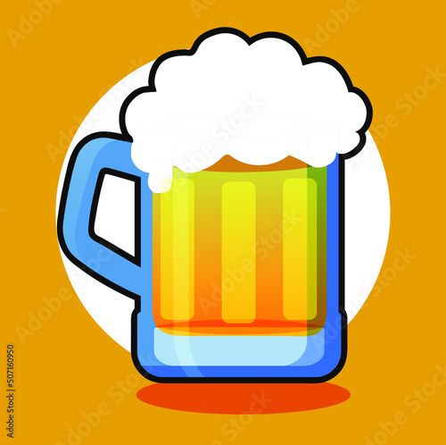 Icono de un tarro de cerveza con espuma
