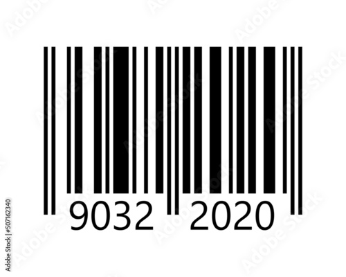 Linear vector bar code template. Barcode pattern.