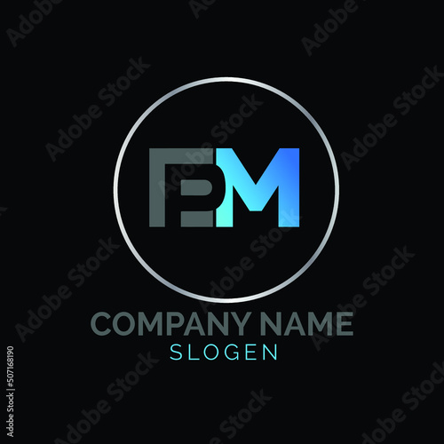 Initial PM Letter Logo With Creative Modern Business Typography Vector Template. Creative Letter PM Logo Vector.