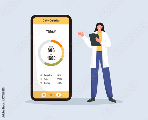 Female nutritionist or dietitian doctor