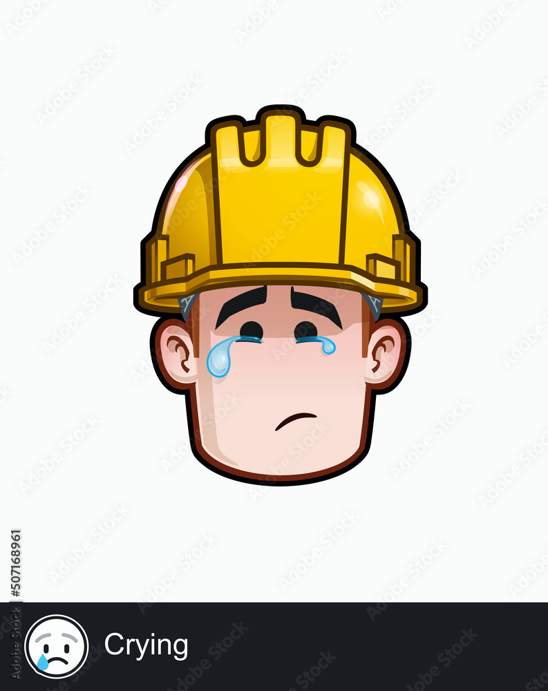 Construction Worker - Expressions - Concerned - Crying Construction Worker - Expressions - Concerned - Crying