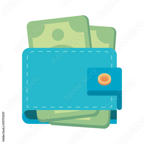 wallet with bills dollars