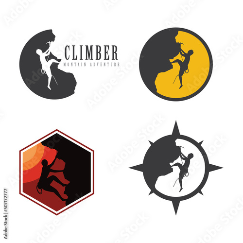 Rock climbing logo