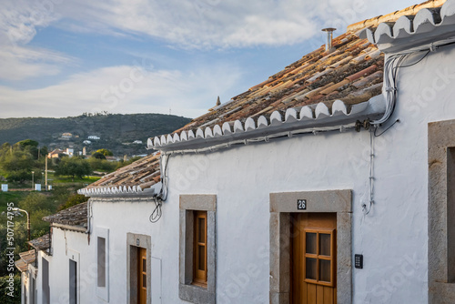 Obraz na plátně Typical architecture of Algarve region buildings