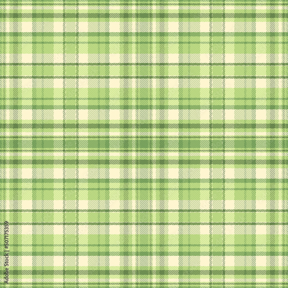 Tartan plaid pattern with texture and summer color. Vector illustration.