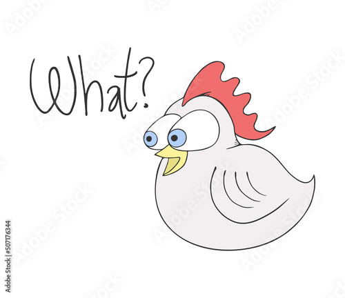 Surprised hen draw