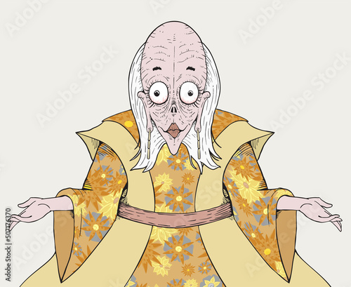 Fantasy kabuki costume character