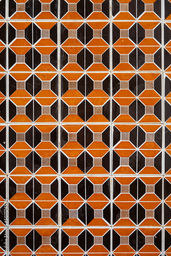 Traditional azulejo artwork of Portuguese houses