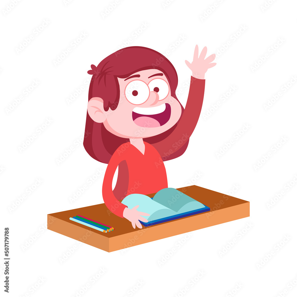 Isolated student girl icon Back to school Vector illustration