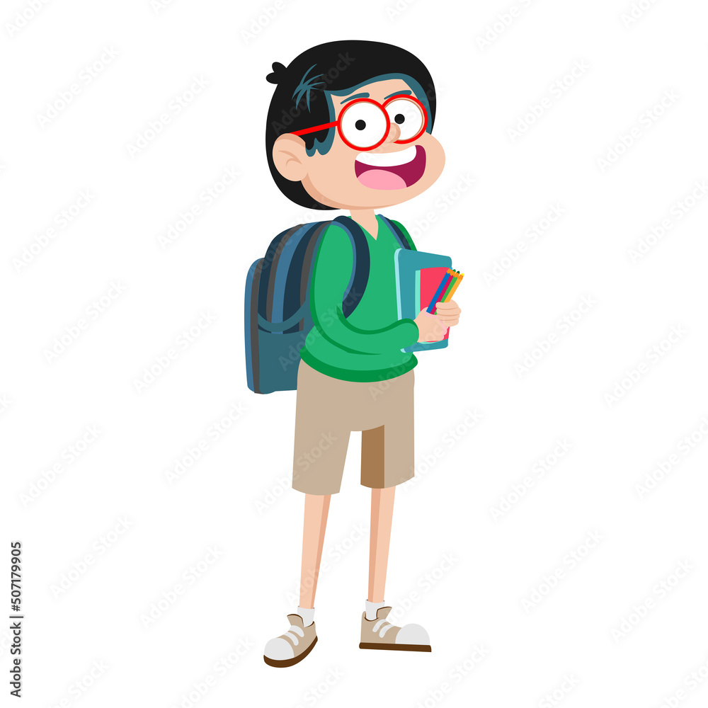 Isolated student boy icon Back to school Vector illustration Isolated student boy icon Back to school Vector illustration
