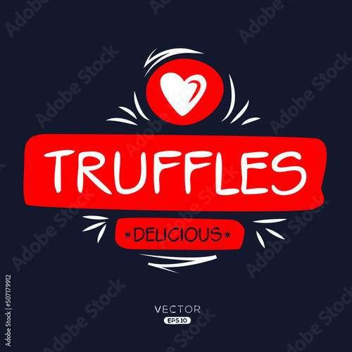 Creative (Truffles) logo, Truffles sticker, vector illustration