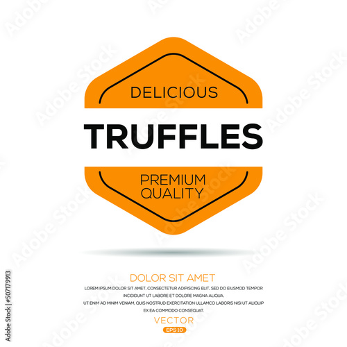 Creative (Truffles) logo, Truffles sticker, vector illustration