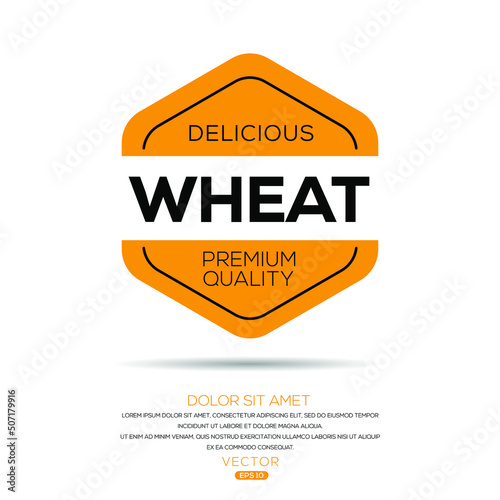 Creative (Wheat) logo, Wheat sticker, vector illustration.