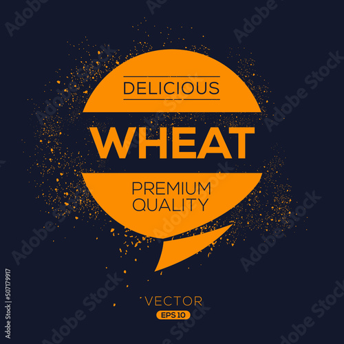 Creative (Wheat) logo, Wheat sticker, vector illustration.