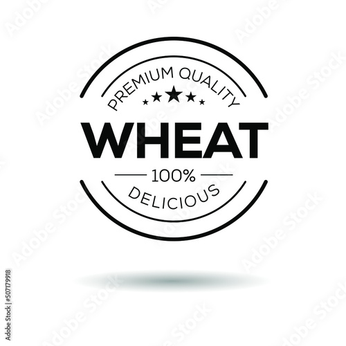 Creative (Wheat) logo, Wheat sticker, vector illustration.