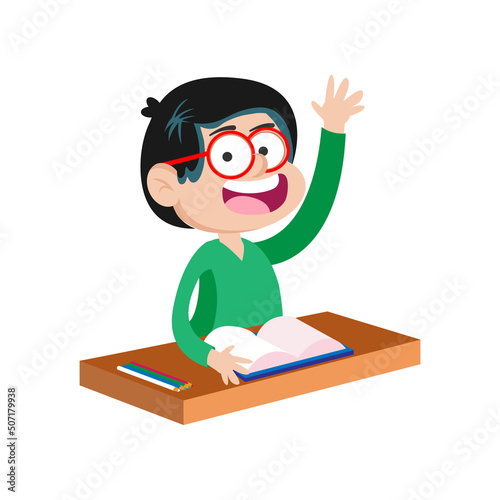 Isolated student boy icon Back to school Vector illustration