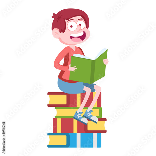 Isolated student boy icon Back to school Vector illustration