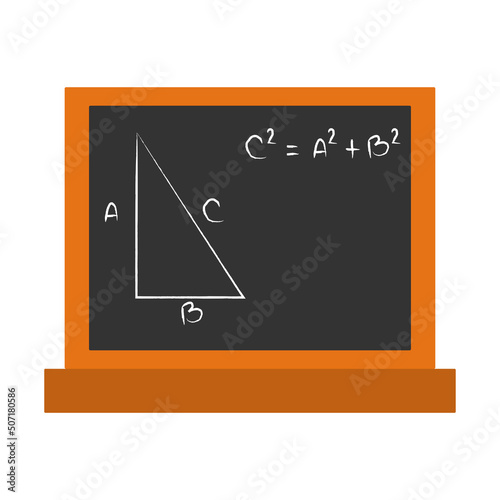 Isolated chalkboard icon School supply flat design Vector illustration