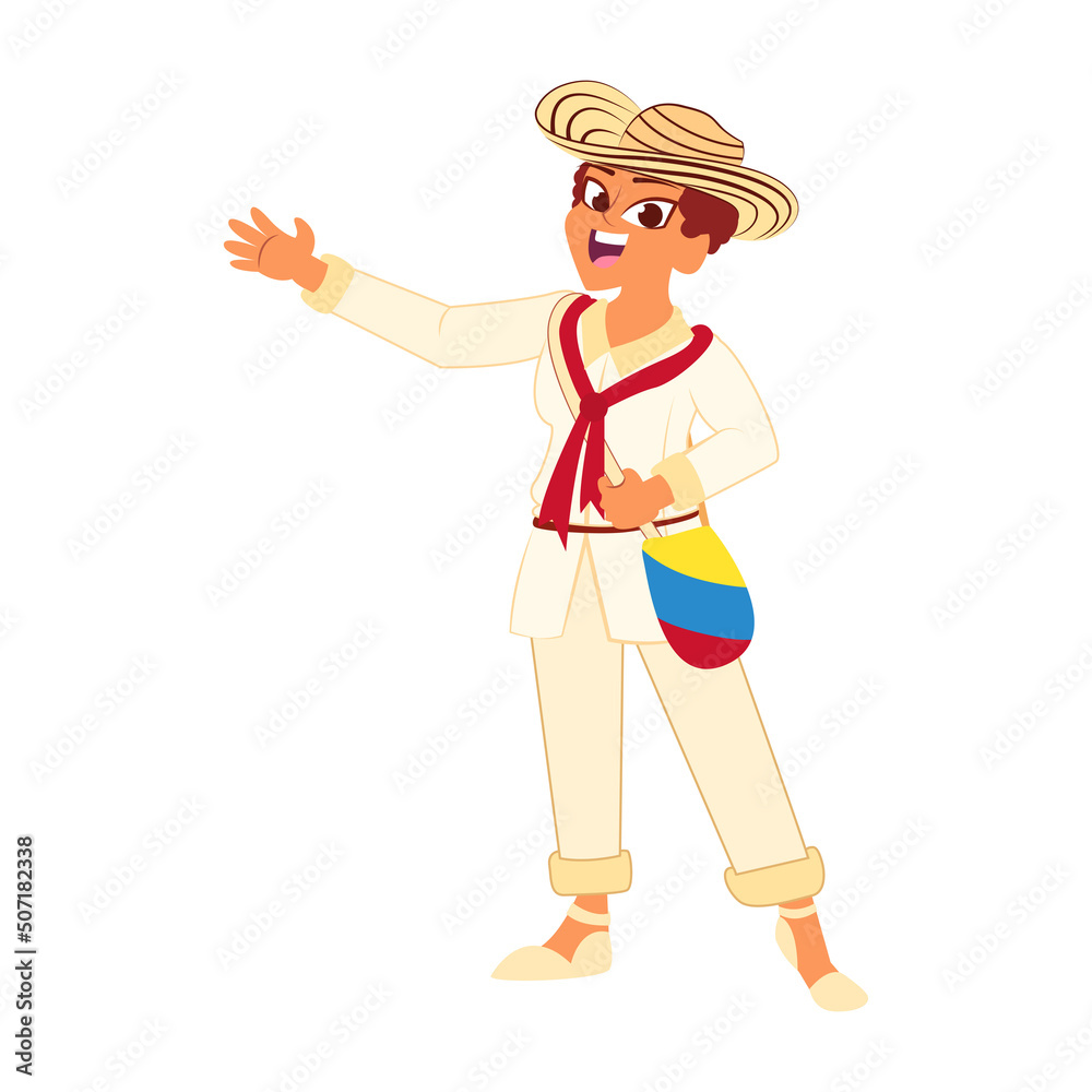 Isolated cumbia dancer Colombian culture Vector illustration Isolated cumbia dancer Colombian culture Vector illustration