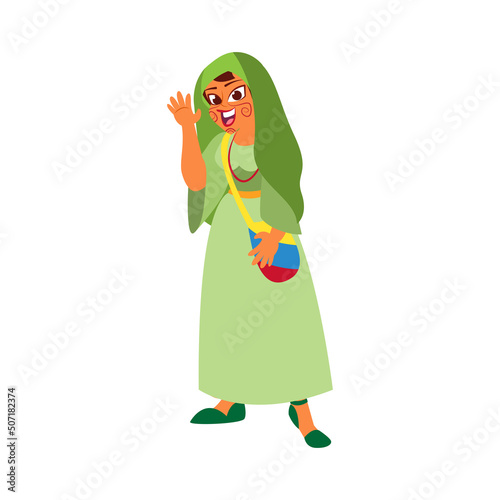Isolated guajira indigenous Colombian woman Vector illustration
