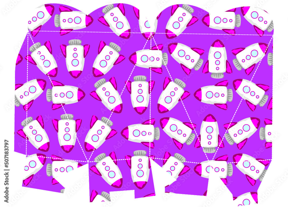 love-shaped box design with a Rocket pattern theme love-shaped box design with a Rocket pattern theme