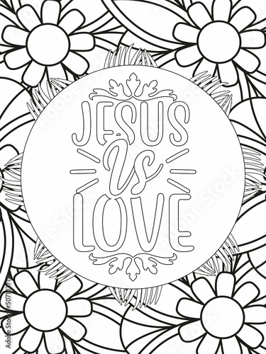 Bible Verse Coloring Pages  Christian Lettering coloring page for children and adults. Bible Verse Coloring Pages  Christian religious typography coloring page for children and adults.