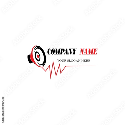 Speaker Logo design. Sound Systems Logo design