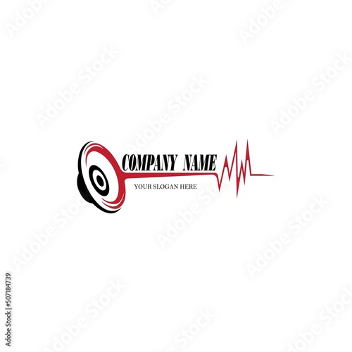 Speaker Logo design. Sound Systems Logo design