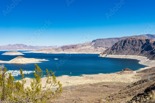View of Lake Mead with Low Water Levels