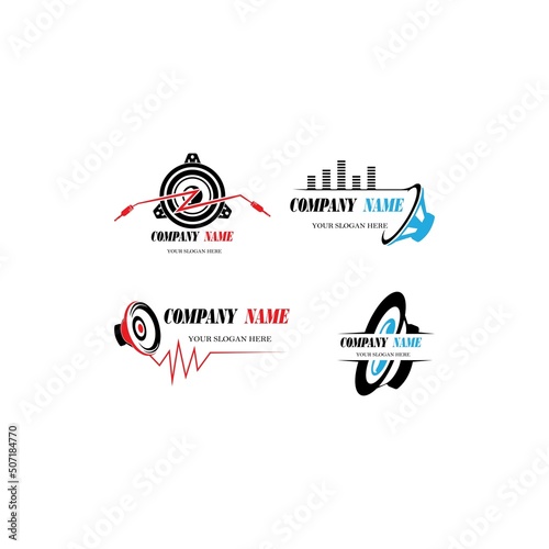Speaker Logo design. Sound Systems Logo design