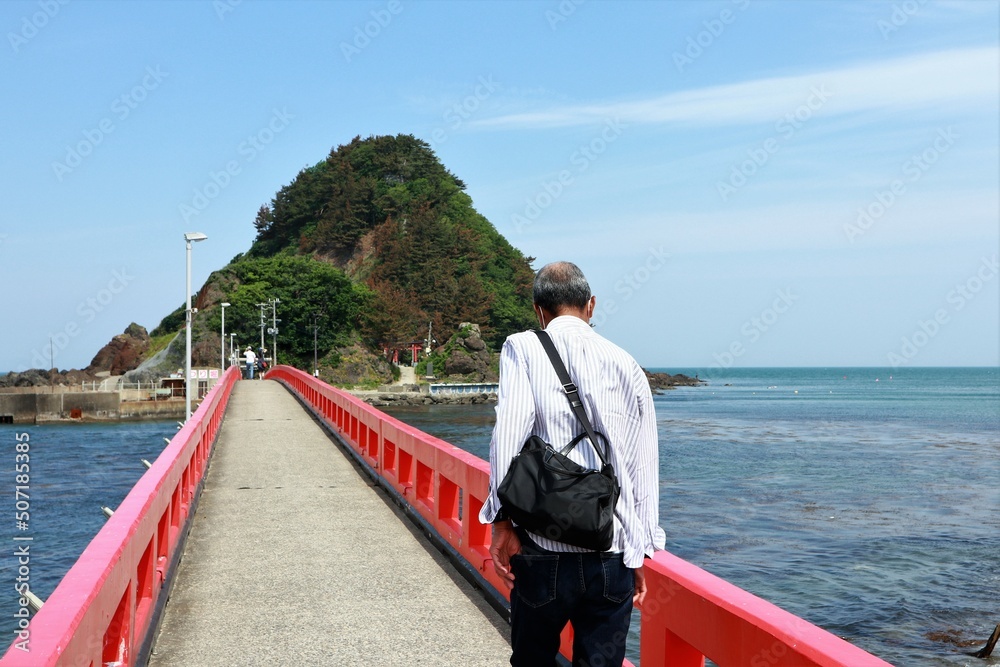 Fototapeta premium 観光 シニア（後ろ姿）