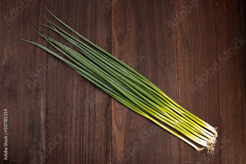 Kujo green onions on the table