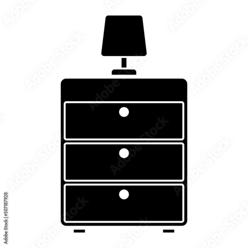glyph drawer dresser isolated on white background