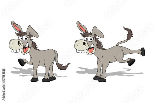 cute donkey animal cartoon graphic