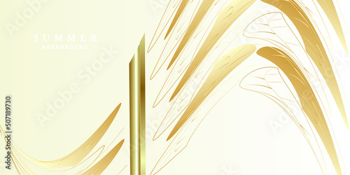 Abstract gold leaves background photo