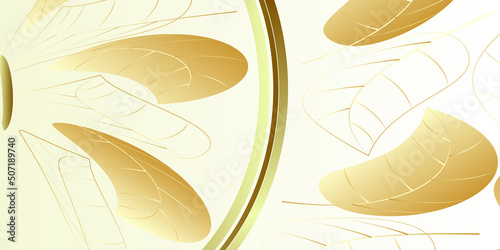 Abstract gold leaves background photo