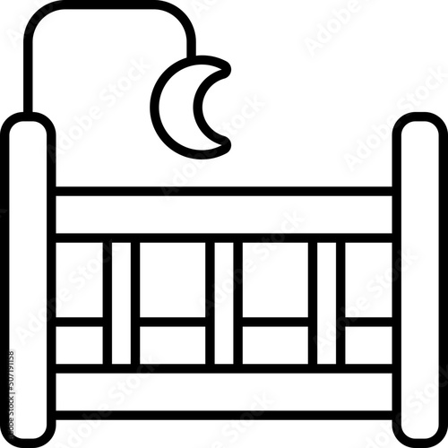 crib outline icon