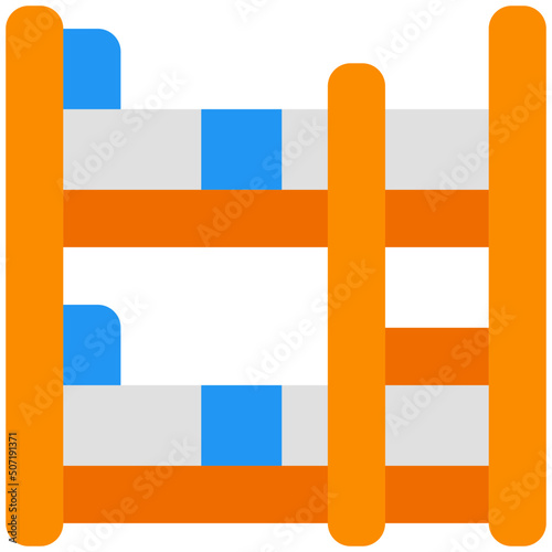 bunk bed flat icon
