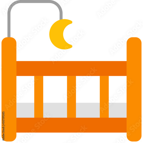 crib flat icon