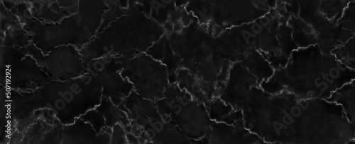 Panorama black marble stone texture for background or luxurious tiles floor and wallpaper decorative design.