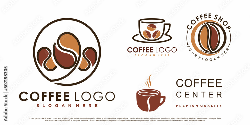 coffee-icon-set-logo-and-coffee-shop-logo-design-inspiration-with