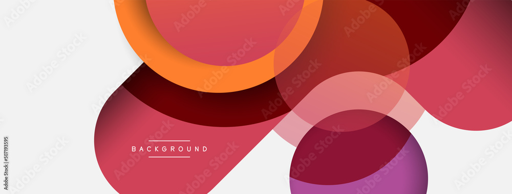 Vector round shapes circles minimal geometric background. Vector illustration for wallpaper banner background or landing page Vector round shapes circles minimal geometric background. Vector illustration for wallpaper banner background or landing page