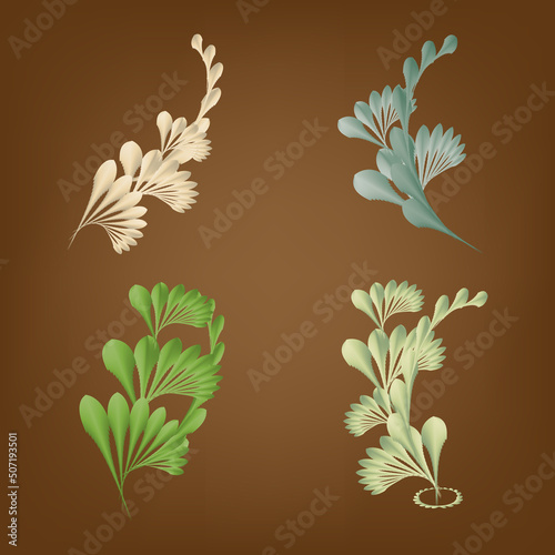 Sprinttime botanical floral plant natural abstract background art graphic design signs symbol vector illustration