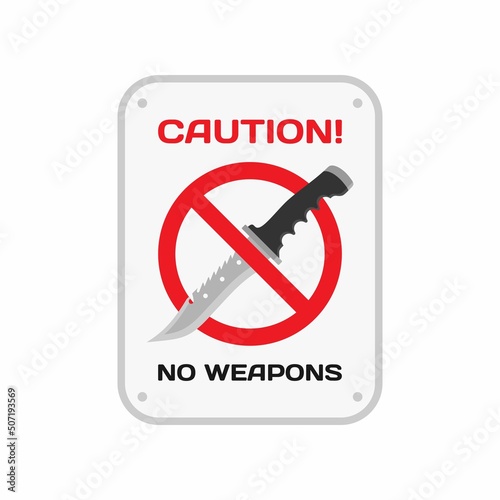 No Weapons / Dagger / Knife Icon : Weapons Theme, Infographics and Other Graphic Related Assets.