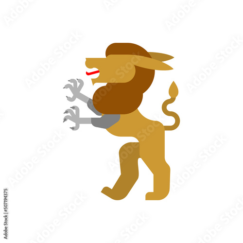 Alphyn Heraldic animal. Fantastic Beast. Monster for coat of arms. Heraldry design element.
